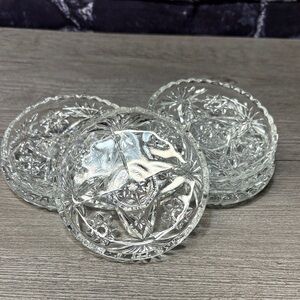 Vintage Set of 4 Anchor Hocking Star Of David Coasters